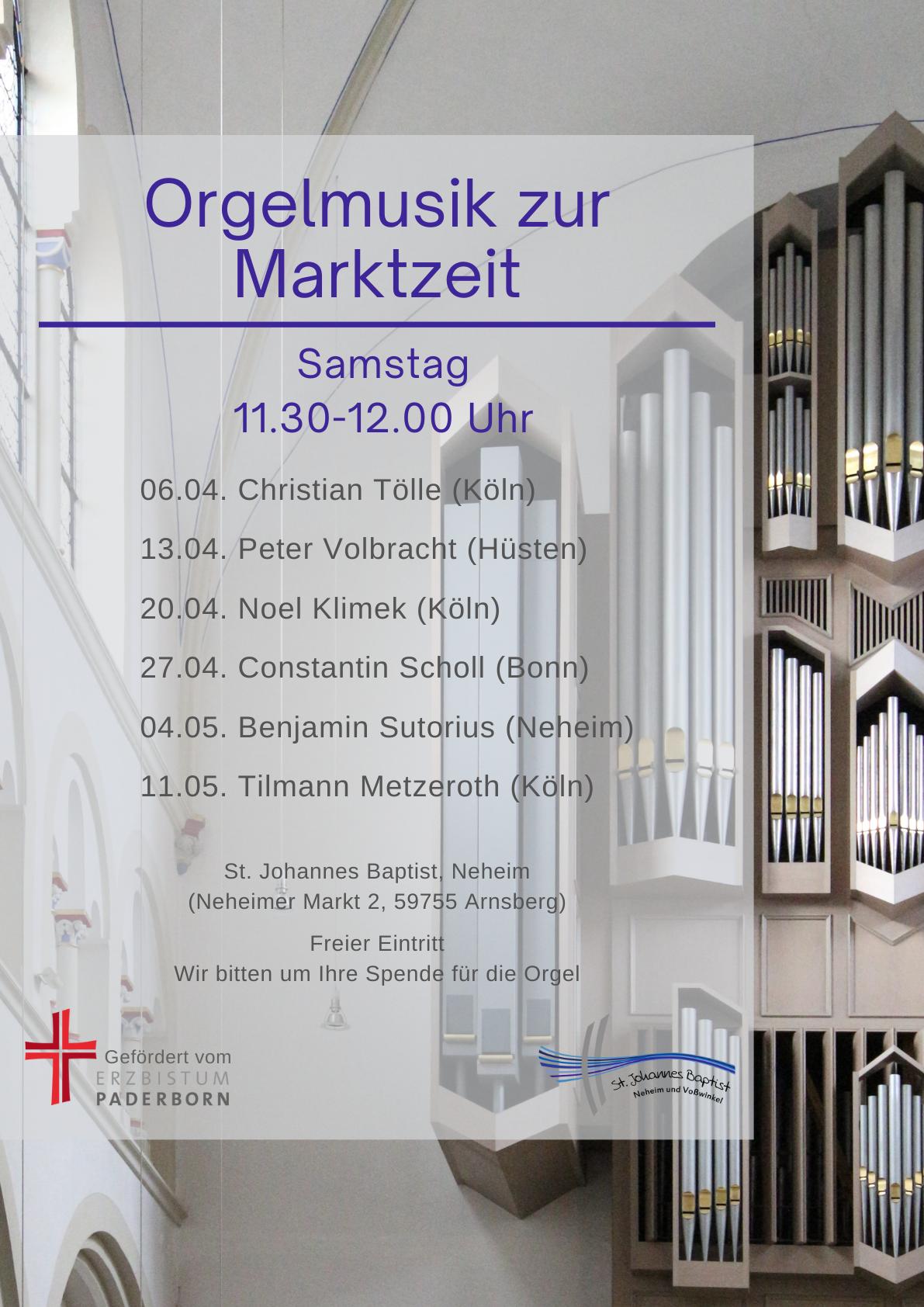 Neheimer Orgelmusik zur Marktzeit